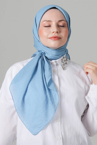 Foulard Eva Coton - Bleu Ciel, vue 3