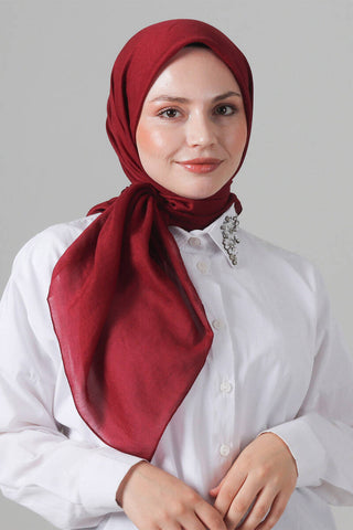 Foulard Eva Coton - Bordeaux, vue 1