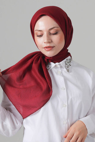 Foulard Eva Coton - Bordeaux, vue 3