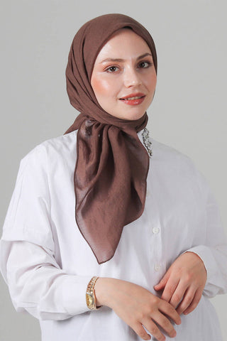 Foulard Eva Coton - Chocolat, vue 1