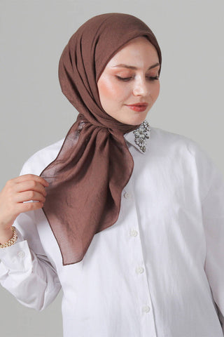 Foulard Eva Coton - Chocolat, vue 2
