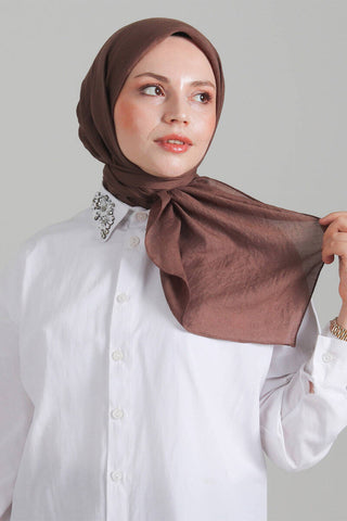 Foulard Eva Coton - Chocolat, vue 3