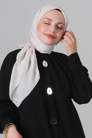 Foulard Eva Coton - Écru, vue 3