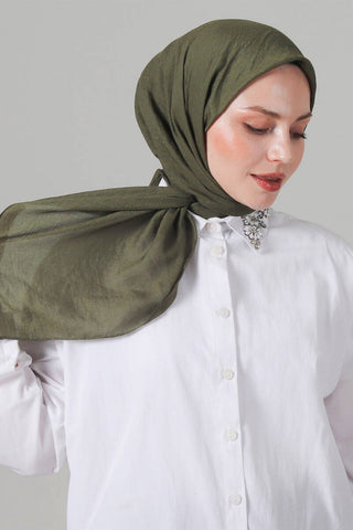 Foulard Eva Coton - Kaki, vue 3