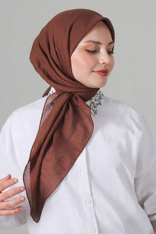Foulard Eva Coton - Marron, vue 2