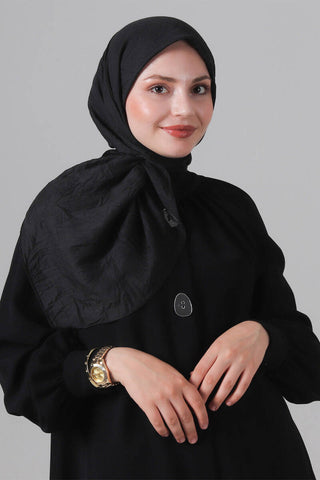 Foulard Eva Coton - Noir, vue 1