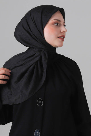 Foulard Eva Coton - Noir, vue 3