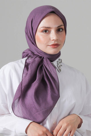 Foulard Eva Coton - Prune, vue 3