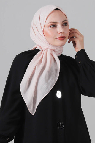 Foulard Eva Coton - Rose Poudré, vue 3
