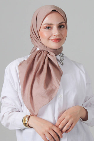 Foulard Eva Coton - Taupe, vue 1