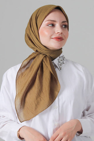 Foulard Eva Coton - Vert Olive, vue 2