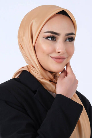 Foulard Satin Cristal - Doré, vue 2 sans accessoires
