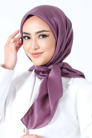 Foulard Satin Cristal - Prune, vue 1 sans accessoires