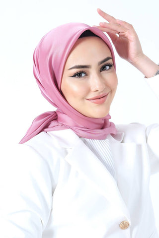 Foulard Satin Cristal - Rose Orchidée, vue 1 sans accessoires