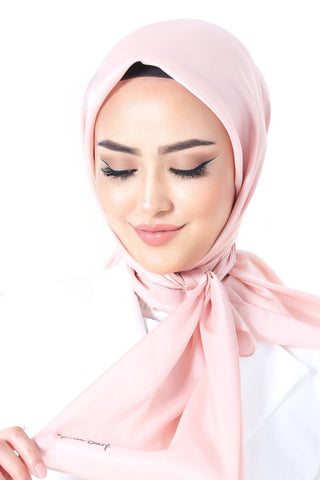 Foulard Satin Cristal - Rose Poudré, vue 3 sans accessoires