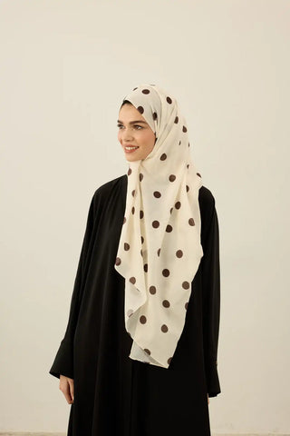 Châle Liva Modal à Pois - Beige — vue 1