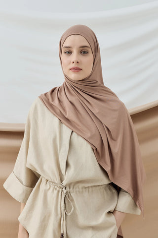 Lycra 100% Cotton - Mocha - vue 2