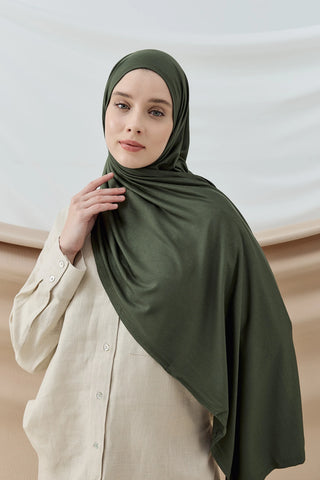 Châle Peigné - Kaki