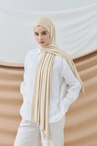 Châle Peigné - Sable Clair - Modachic studio 1