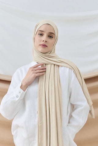 Châle Peigné - Sable Clair - Modachic studio 2
