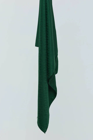 Châle Jacquard Motif Ligne MK - Emeraude