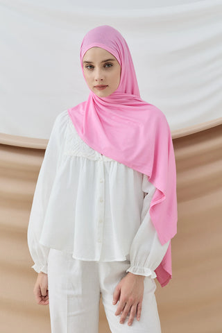Châle Peigné - Rose Bonbon