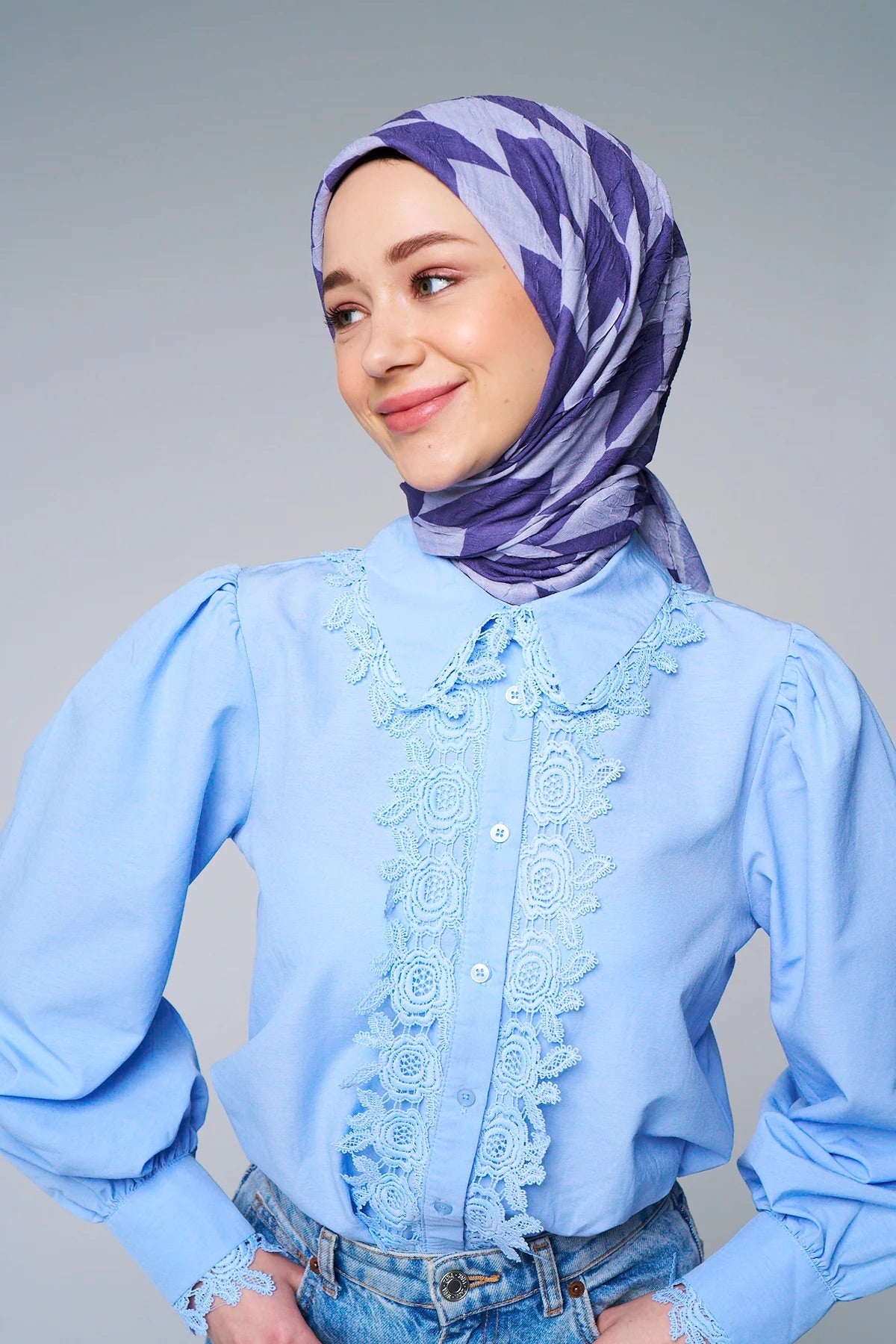 Foulard Flèche - Lilas