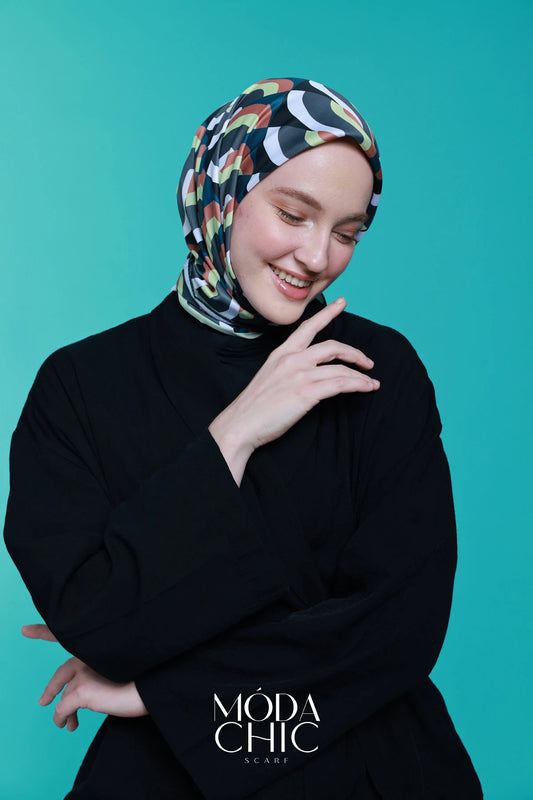 Foulard en sergé Macro-Onde - Noir