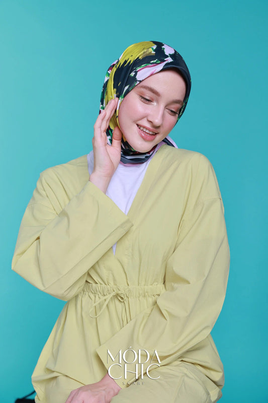 Foulard en sergé Mini coeur - Rose