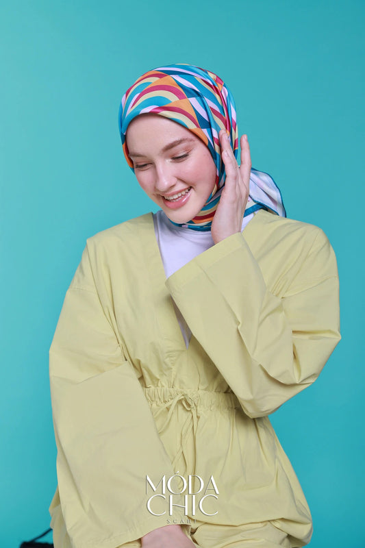 Foulard en sergé Macro-Onde - Huile