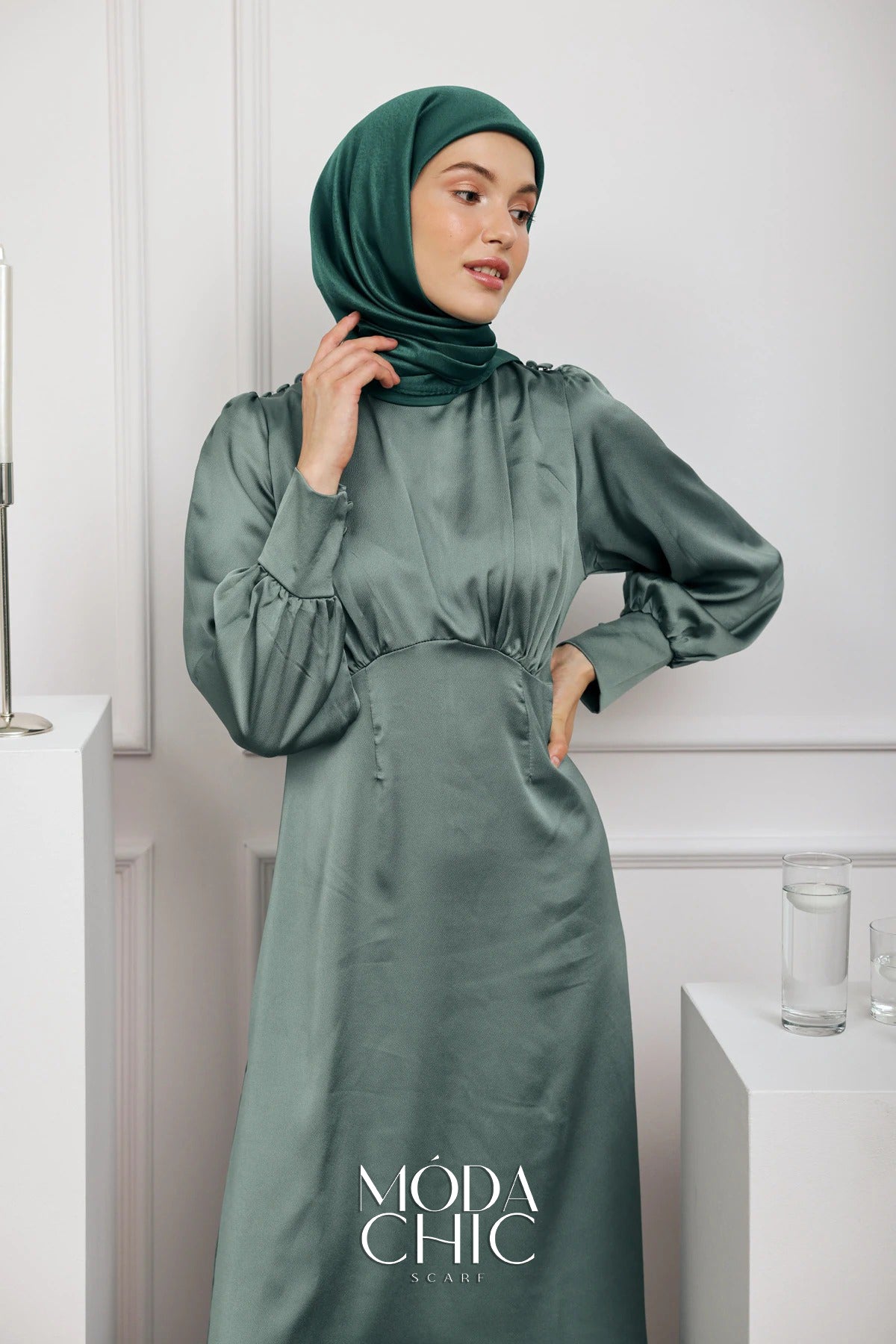 Châle Janjan - Vert Mer