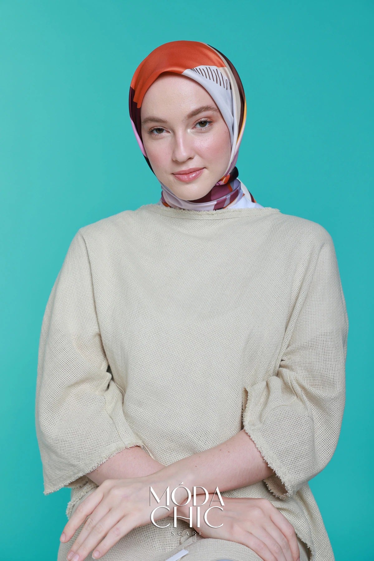 Foulard en sergé Lyla - Orange