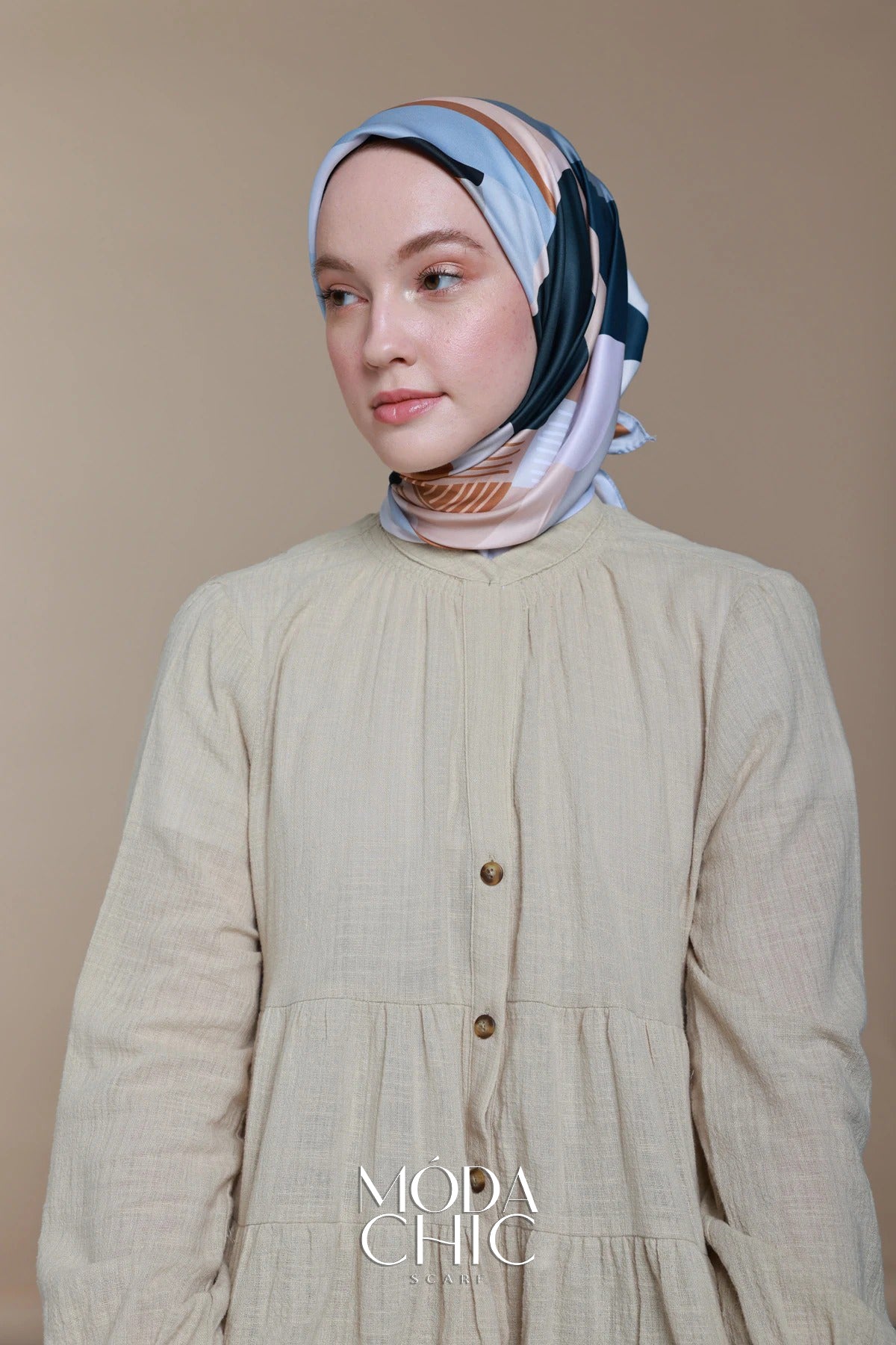 Foulard en sergé Lyla - Gris