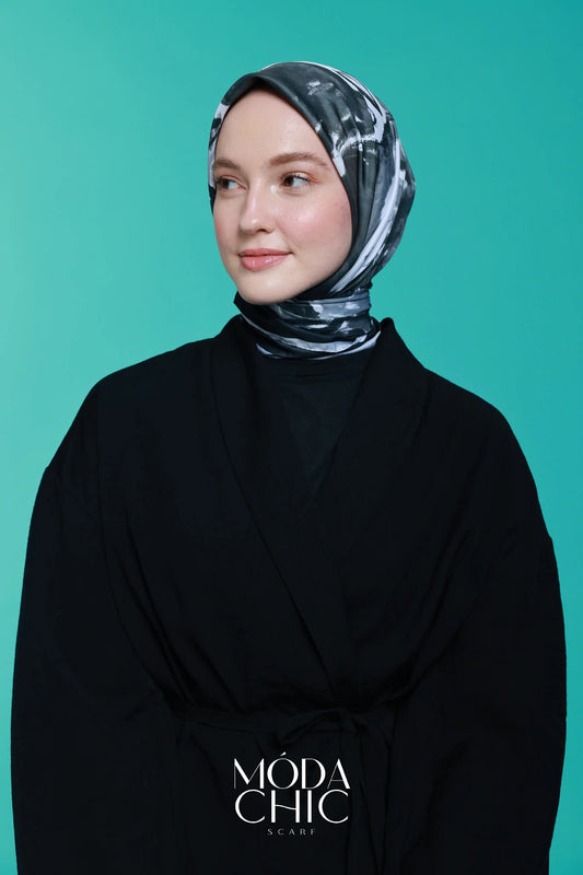 Foulard en sergé Mini coeur - Gris