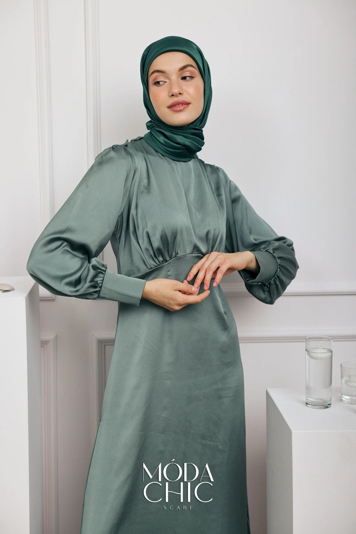 Châle Janjan - Vert Mer