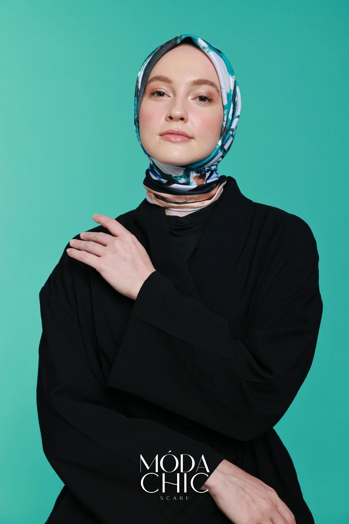 Foulard en sergé Mini coeur - Beige Sable