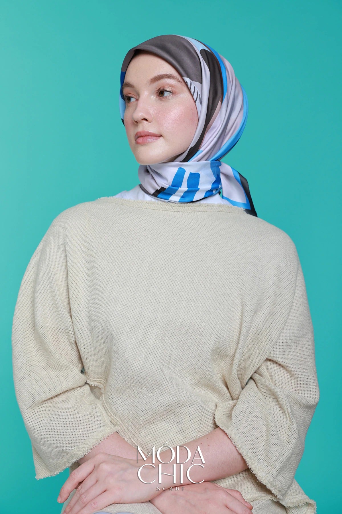 Foulard en sergé Lyla - Anthracite