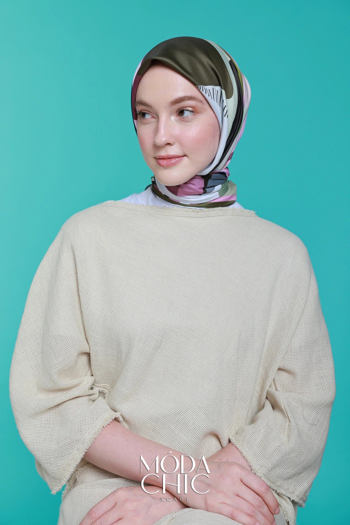 Foulard en sergé Lyla - Kaki