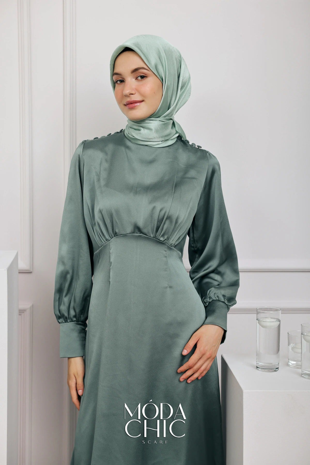 Châle Janjan - Vert D'eau