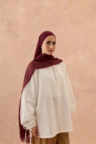 Châle Tencel Flow - Bordeaux — vue 3