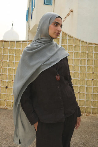 Châle Tencel Flow - Gris — vue 2