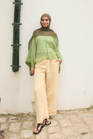 Châle Tencel Flow - Vert Henné — vue 1
