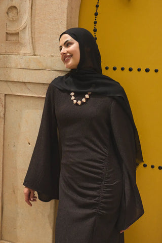Châle Tencel Flow - Noir — vue 3